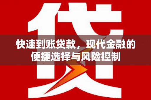 宜君快速到账贷款，现代金融的便捷选择与风险控制