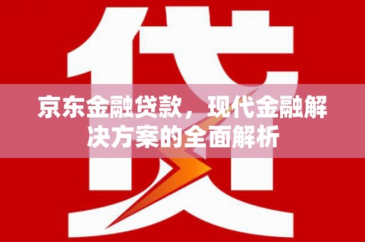 宜君京东金融贷款，现代金融解决方案的全面解析