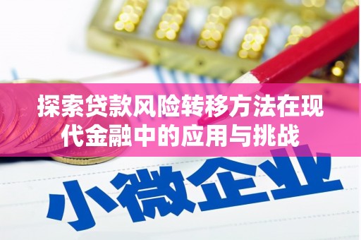 宜君探索贷款风险转移方法在现代金融中的应用与挑战