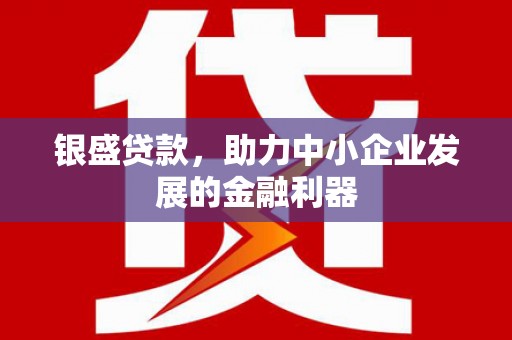 宜君银盛贷款，助力中小企业发展的金融利器