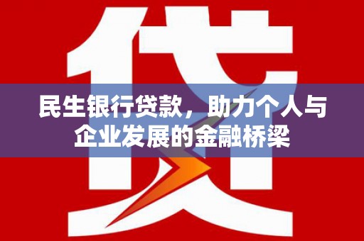 宜君民生银行贷款，助力个人与企业发展的金融桥梁