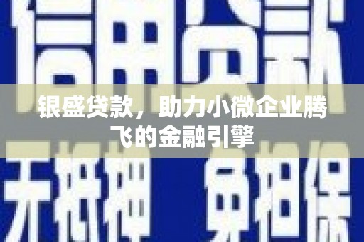 宜君银盛贷款，助力小微企业腾飞的金融引擎