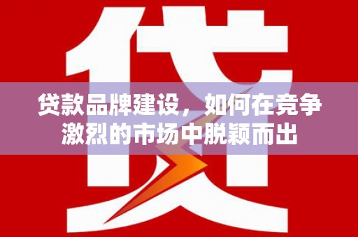 宜君贷款品牌建设，如何在竞争激烈的市场中脱颖而出