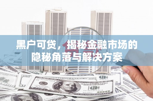 宜君黑户可贷，揭秘金融市场的隐秘角落与解决方案