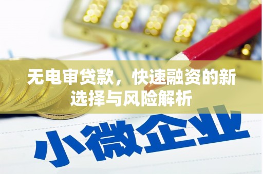 宜君无电审贷款，快速融资的新选择与风险解析