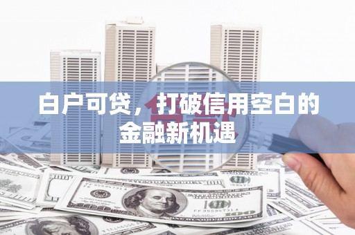 宜君白户可贷，打破信用空白的金融新机遇
