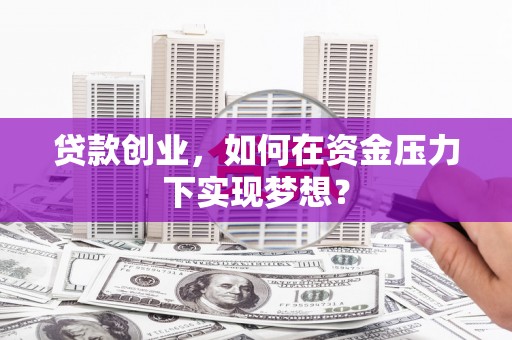 宜君贷款创业，如何在资金压力下实现梦想？