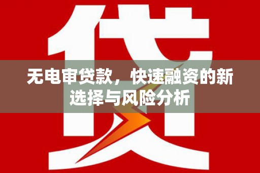宜君无电审贷款，快速融资的新选择与风险分析