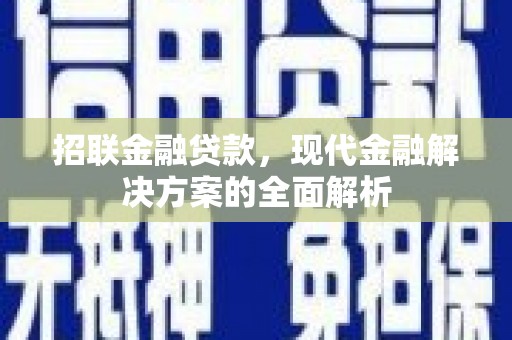 宜君招联金融贷款，现代金融解决方案的全面解析
