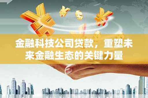 宜君金融科技公司贷款，重塑未来金融生态的关键力量