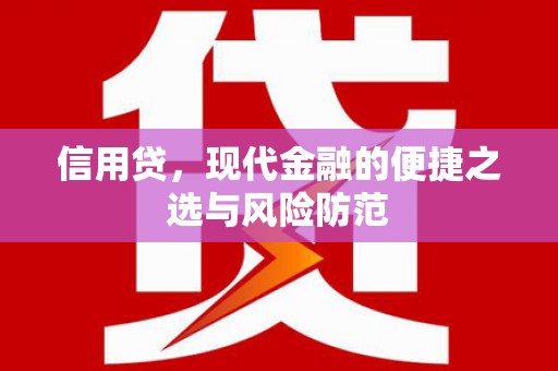 宜君信用贷，现代金融的便捷之选与风险防范